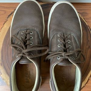 Sperry Top-Sider Brown Leather Sneakers for Men